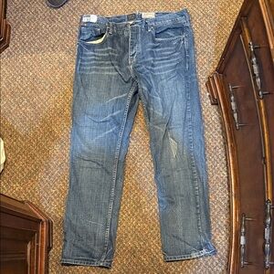 Relaxed Straight Fit Denim Jeans for Men